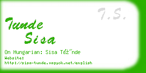 tunde sisa business card